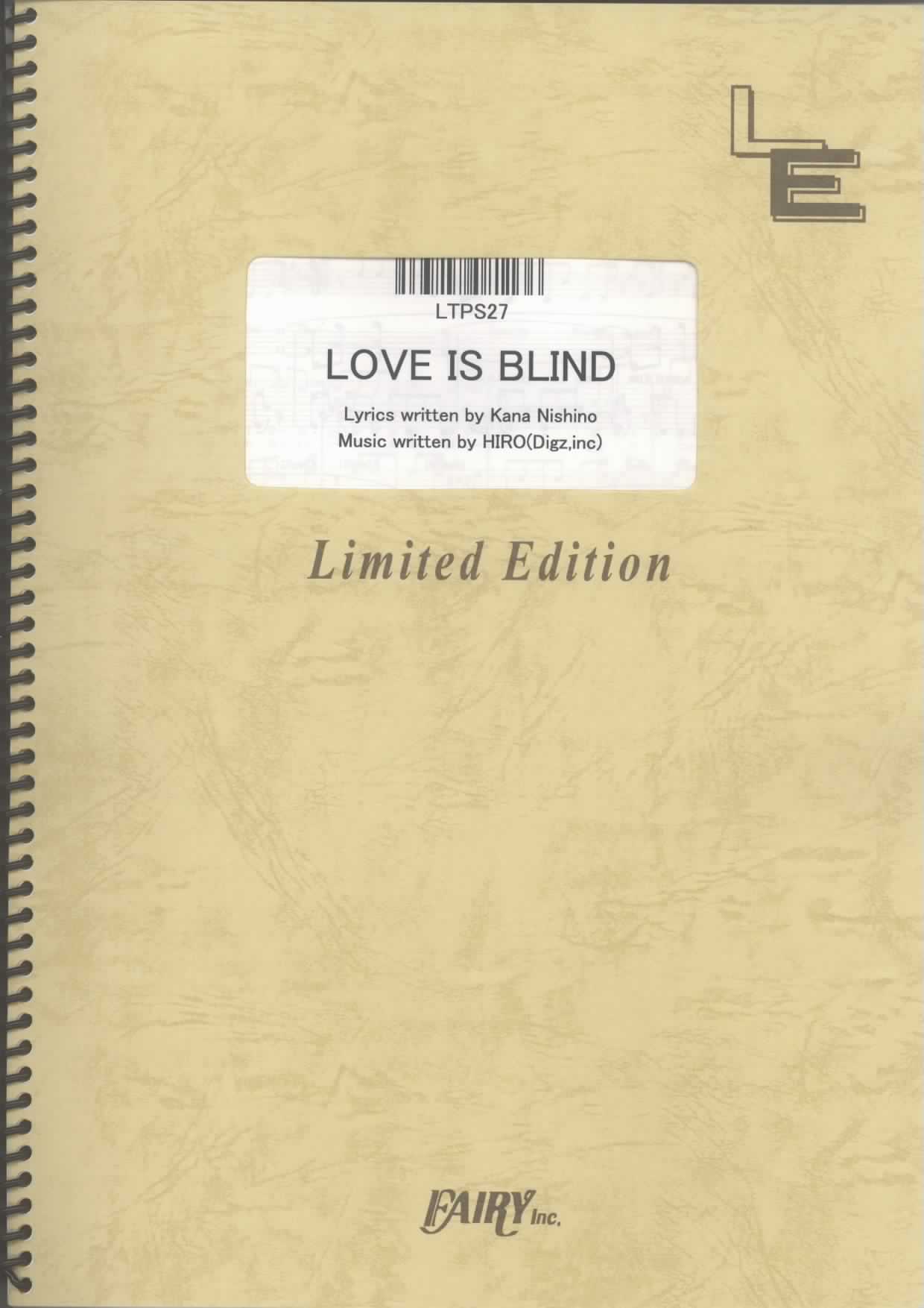 LOVE IS BLIND／西野カナ(ピアノソロ)